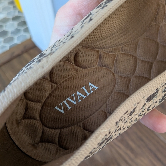 Vivaia Women's Square Toe Margot Mary Jane Ballet Flat Snakeskin Size 39.5 8.5 - Picture 8 of 9